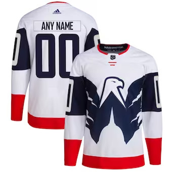 Custom Men's Washington Capitals adidas White 2023 NHL Stadium Series Jersey Custom Men's Washington Capitals adidas White 2023 NHL Stadium Series Jersey