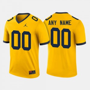 Custom Men Michigan Wolverines College Football Limited Yellow Jersey Custom Men Michigan Wolverines College Football Limited Yellow Jersey