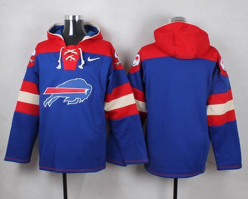 Custom Nike Bills Royal Blue Player Pullover NFL Hoodie (Any name&number)