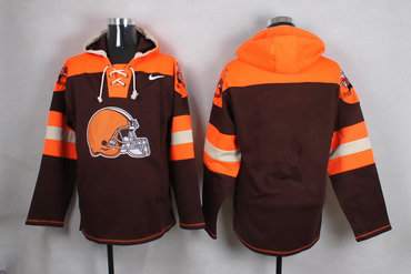 Custom Nike Cleverland Browns Brown Player Pullover NFL Hoodie (Any name&number)