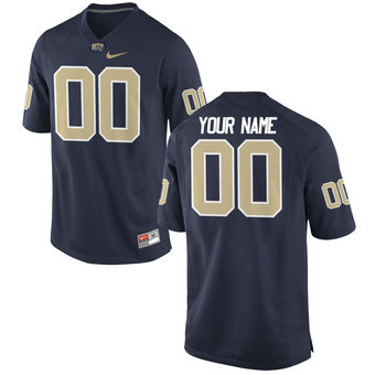 Custom Nike Pitt Panthers Alumni Football Navy Jersey Custom Nike Pitt Panthers Alumni Football Navy Jersey