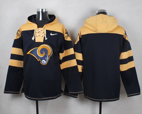 Custom Nike Rams Navy Blue Player Pullover NFL Hoodie (Any name&number) Custom Nike Rams Navy Blue Player Pullover NFL Hoodie (Any name&number)