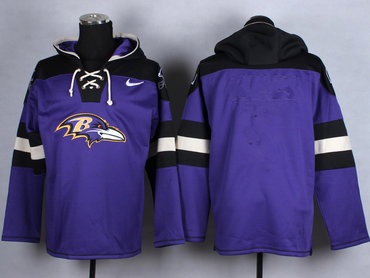 Custom Nike Ravens Purple Player Pullover NFL Hoodie (Any name&number)