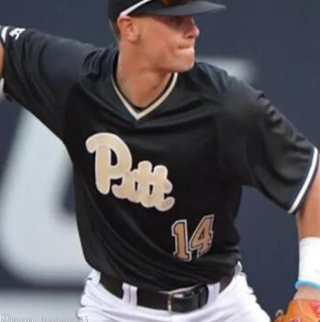 Custom PITT Pittsburgh Panthers Black Baseball Jersey Custom PITT Pittsburgh Panthers Black Baseball Jersey