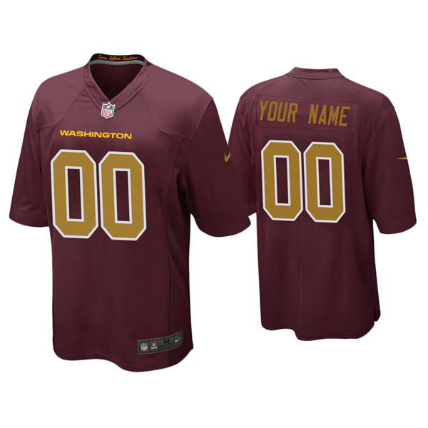 Custom Washington Alternate Burgundy Game Jersey Custom Washington Alternate Burgundy Game Jersey