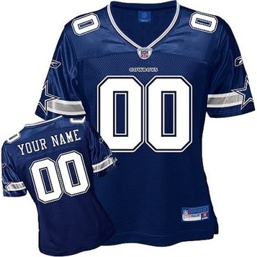 Customized Dallas Cowboys Jersey Women Team Color Football Jersey Customized Dallas Cowboys Jersey Women Team Color Football Jersey