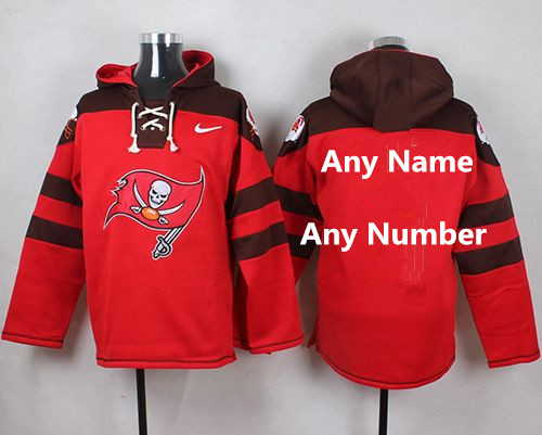 Customized Nike Buccaneers Red Player Pullover NFL hoodie 