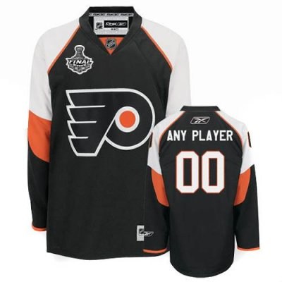 Customized Philadelphia Flyers Jersey Black Third Man With Stanley Cup Finals Patch Hockey Jersey Customized Philadelphia Flyers Jersey Black Third Man With Stanley Cup Finals Patch Hockey Jersey