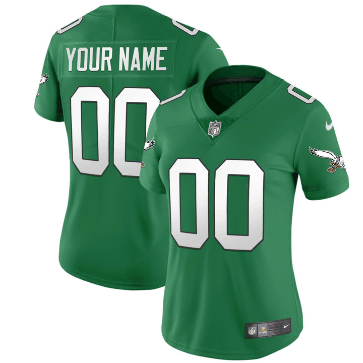 Customized Women's Philadelphia Eagles Vapor Untouchable Limited green Jerseys 1