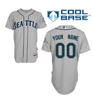 Customized Women Seattle Mariners Grey MLB Jersey Customized Women Seattle Mariners Grey MLB Jersey