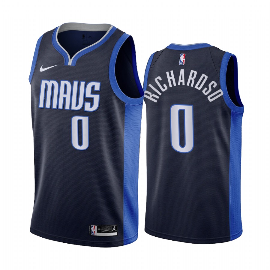 Dallas Mavericks #0 Josh Richardson Navy NBA Swingman 2020-21 Earned Edition Jersey