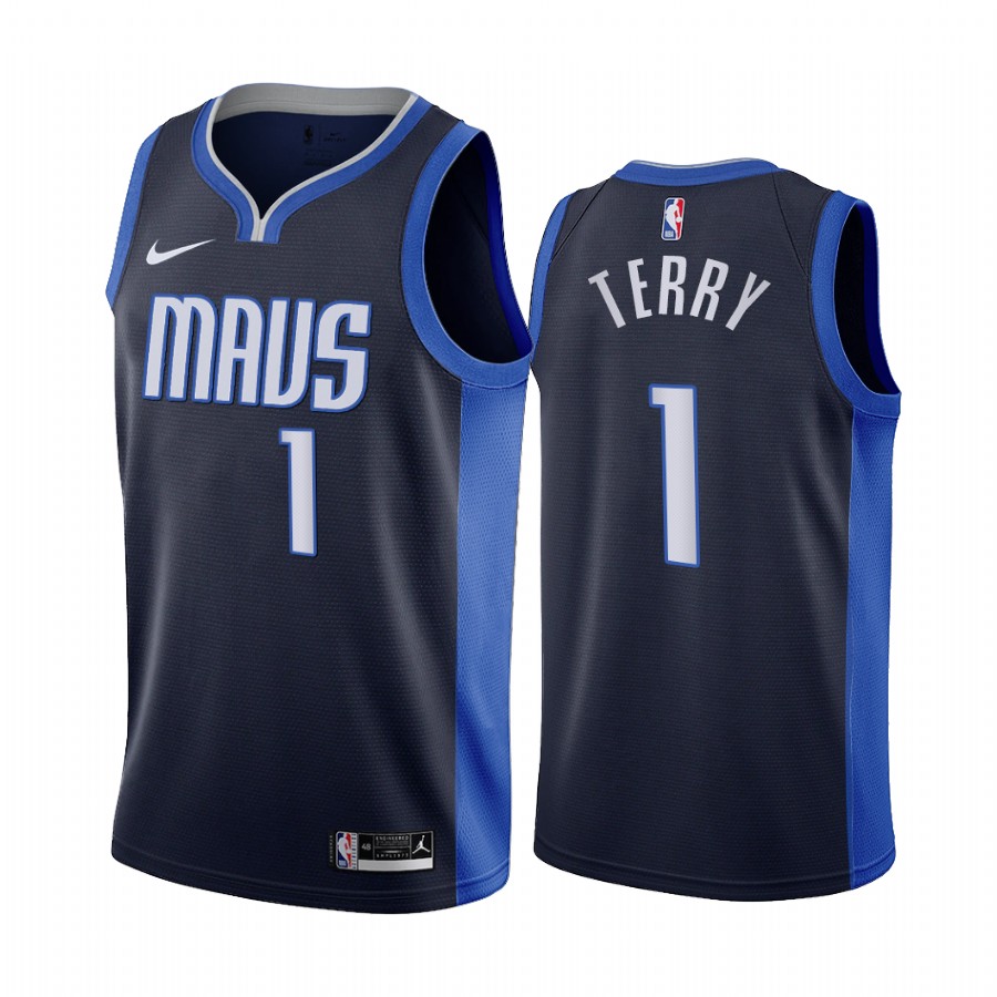 Dallas Mavericks #1 Tyrell Terry Navy NBA Swingman 2020-21 Earned Edition Jersey