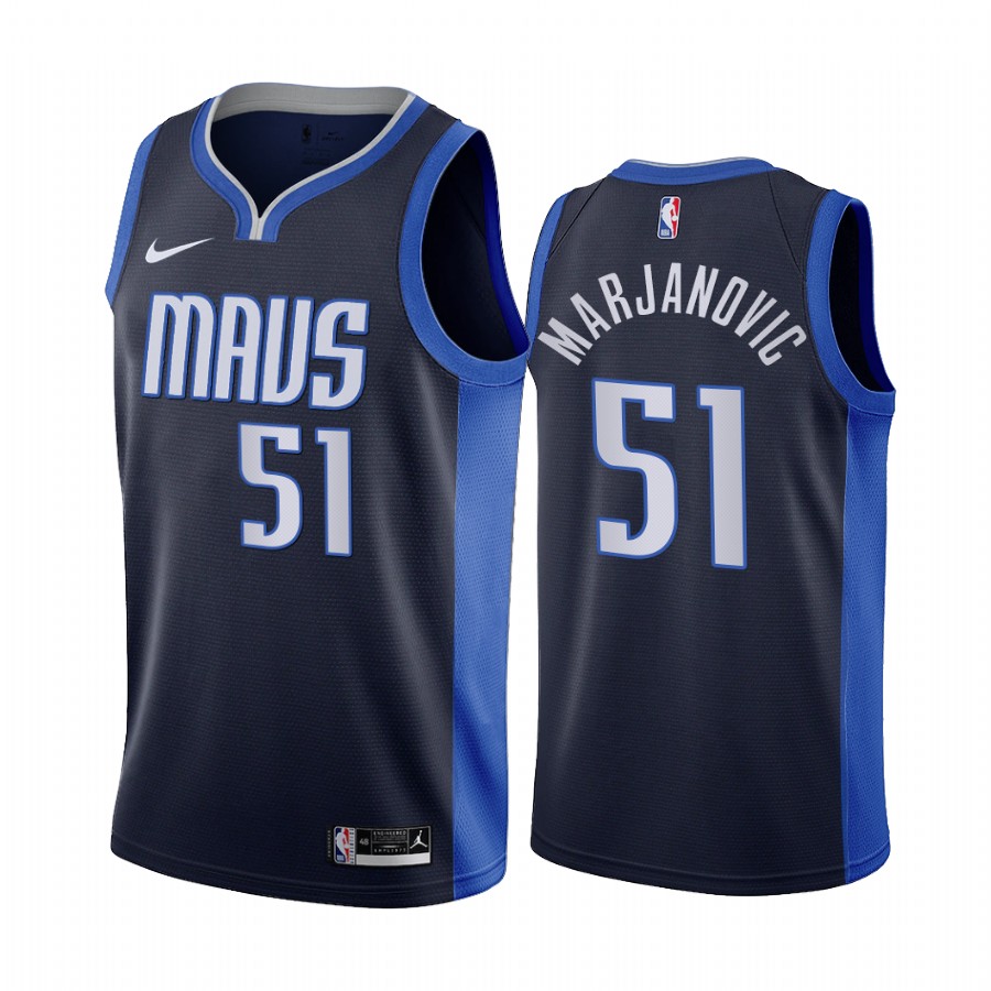 Dallas Mavericks #51 Boban Marjanovic Navy NBA Swingman 2020-21 Earned Edition Jersey