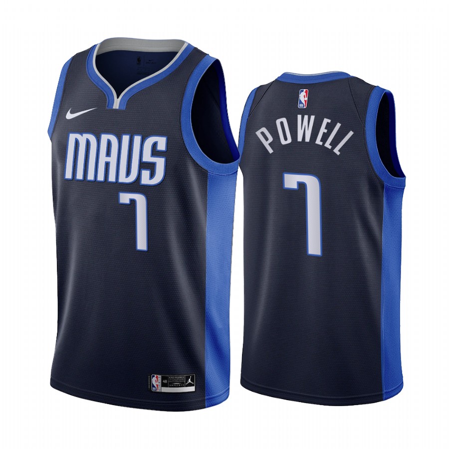 Dallas Mavericks #7 Dwight Powell Navy NBA Swingman 2020-21 Earned Edition Jersey