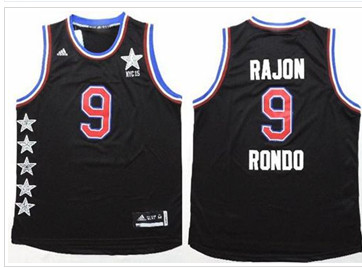 Dallas Mavericks #9 Rajon Rondo Black 2015 All Star Stitched NBA Jersey