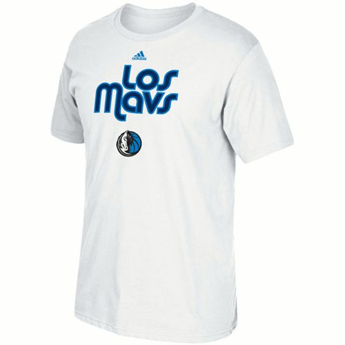 Dallas Mavericks Adidas Noches Ene-Be-A T-Shirt White Dallas Mavericks Adidas Noches Ene-Be-A T-Shirt White