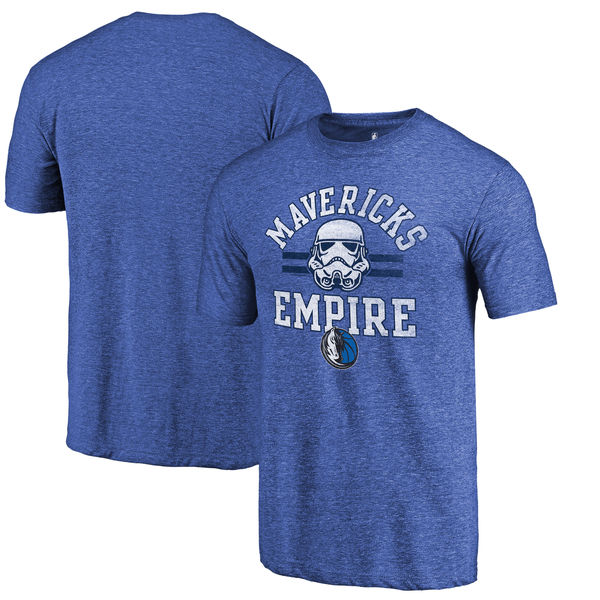 Dallas Mavericks Fanatics Branded Royal Star Wars Empire Tri-Blend T-Shirt Dallas Mavericks Fanatics Branded Royal Star Wars Empire Tri-Blend T-Shirt