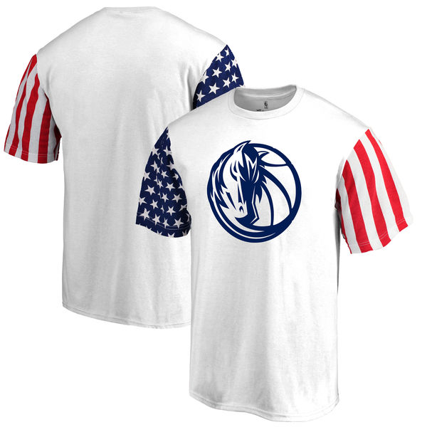 Dallas Mavericks Fanatics Branded Stars & Stripes T-Shirt White Dallas Mavericks Fanatics Branded Stars & Stripes T-Shirt White