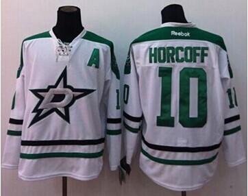 Dallas Stars #10 Shawn Horcoff White Stitched NHL Jersey