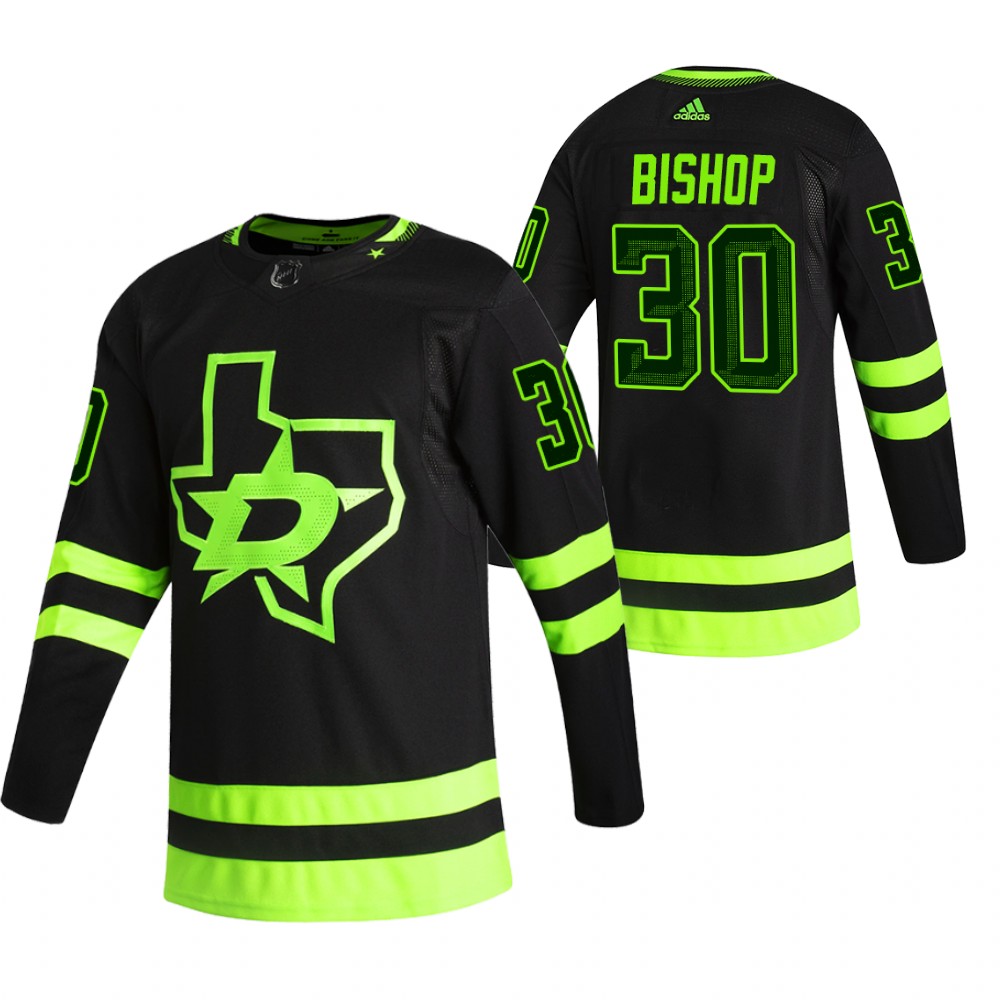 Dallas Stars #30 Ben Bishop Black Men's Adidas 2020-21 Reverse Retro Alternate NHL Jersey Dallas Stars #30 Ben Bishop Black Men's Adidas 2020-21 Reverse Retro Alternate NHL Jersey