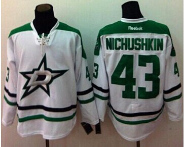 Dallas Stars #43 Valeri Nichushkin White Stitched NHL Jersey