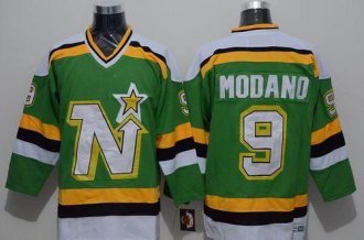 Dallas Stars #9 Mike Modano Stitched Green CCM Throwback NHL Jersey