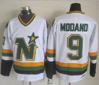 Dallas Stars #9 Mike Modano Stitched White NHL Jersey