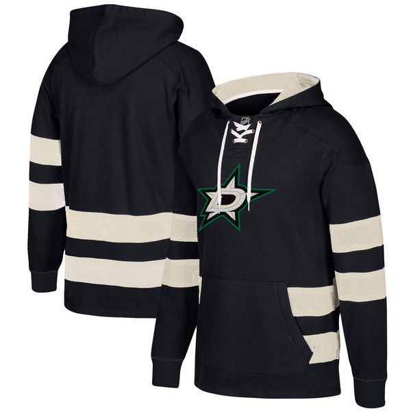 Dallas Stars Black Men's Customized All Stitched Hooded Sweatshirt Dallas Stars Black Men's Customized All Stitched Hooded Sweatshirt