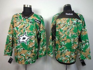 Dallas Stars Blank Camo Veterans Day Practice Stitched NHL Jersey