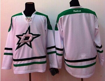 Dallas Stars Blank White Stitched NHL Jersey