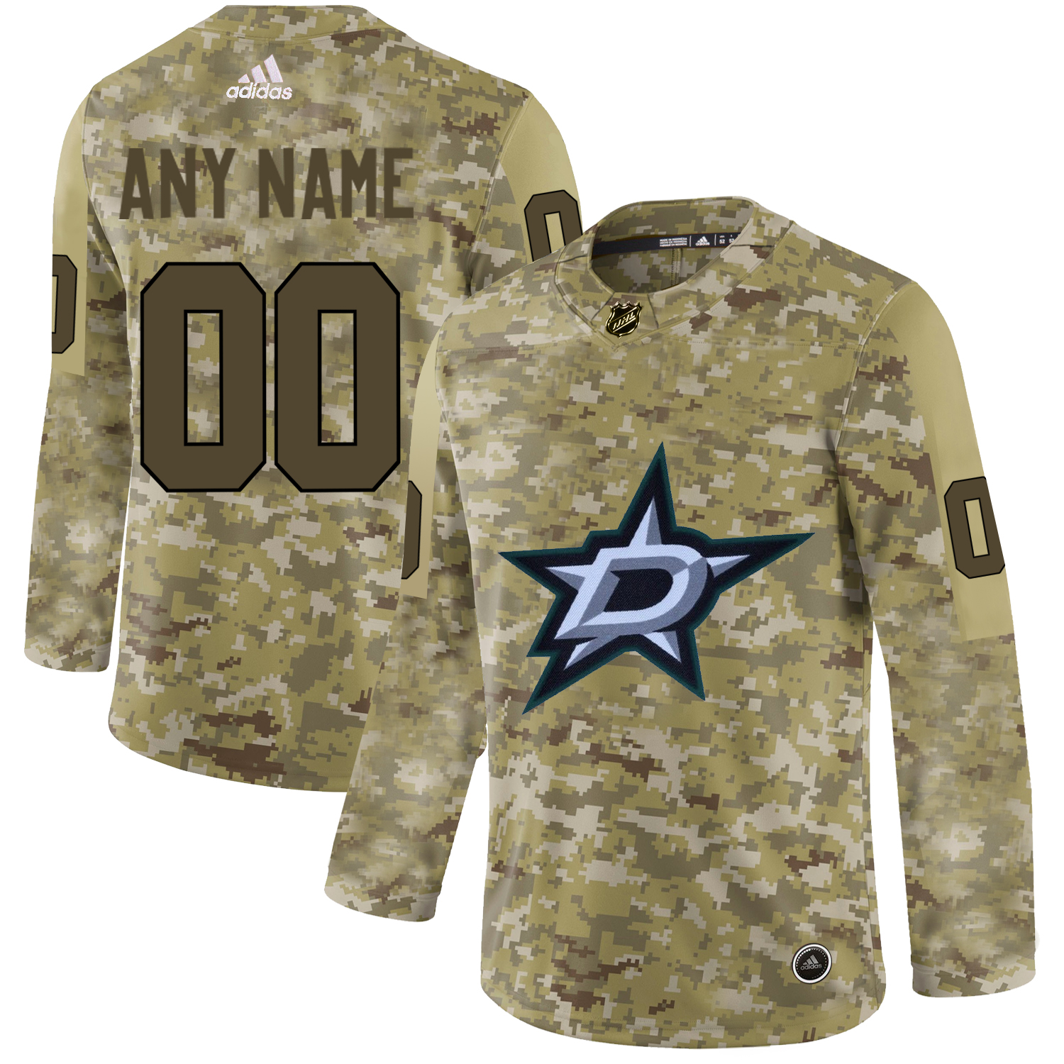 Dallas Stars Camo Men's Customized Adidas Jersey Dallas Stars Camo Men's Customized Adidas Jersey
