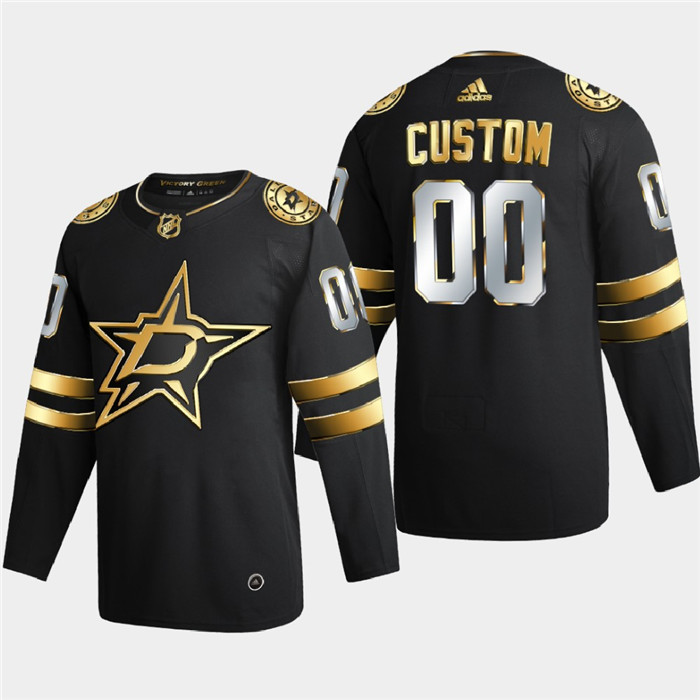 Dallas Stars Custom Men's Adidas Black Golden Edition Limited Stitched NHL Jersey Dallas Stars Custom Men's Adidas Black Golden Edition Limited Stitched NHL Jersey