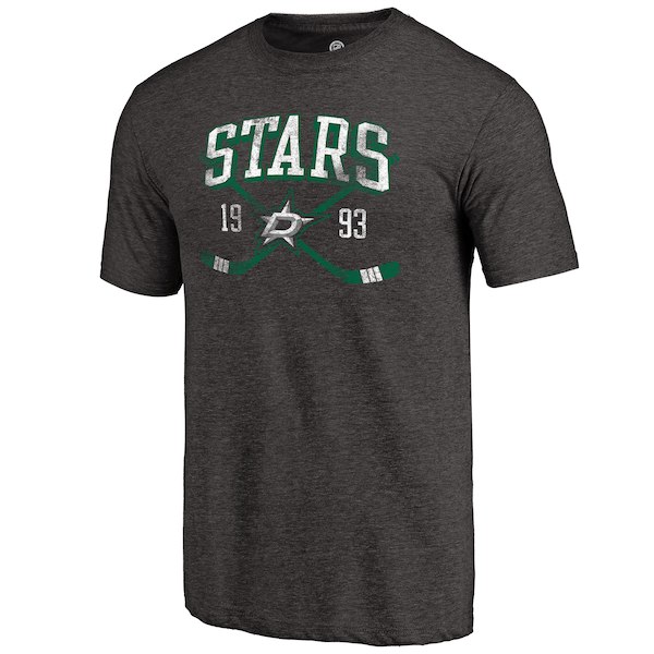 Dallas Stars Fanatics Branded Black Vintage Collection Line Shift Tri Blend T-Shirt Dallas Stars Fanatics Branded Black Vintage Collection Line Shift Tri Blend T-Shirt