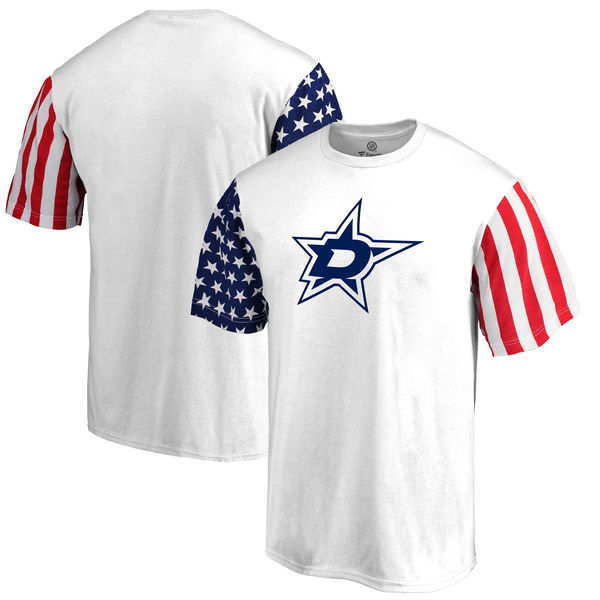 Dallas Stars Fanatics Branded Stars & Stripes T-Shirt White Dallas Stars Fanatics Branded Stars & Stripes T-Shirt White