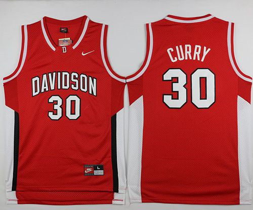 Davidson Wildcats #30 Stephen Curry Red Basketball Stitched NCAA Jersey