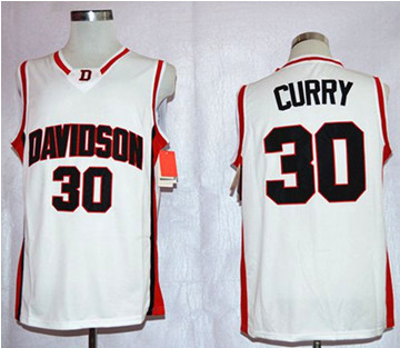Davidson Wildcats #30 Stephen Curry White Basketball Stitched NCAA Jersey