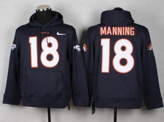 Denver Broncos #18 Peyton Manning Blue Pullover Hoodie Denver Broncos #18 Peyton Manning Blue Pullover Hoodie