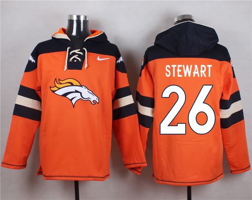 Denver Broncos #26 Darian Stewart Orange Player Pullover NFL Hoodie Denver Broncos #26 Darian Stewart Orange Player Pullover NFL Hoodie