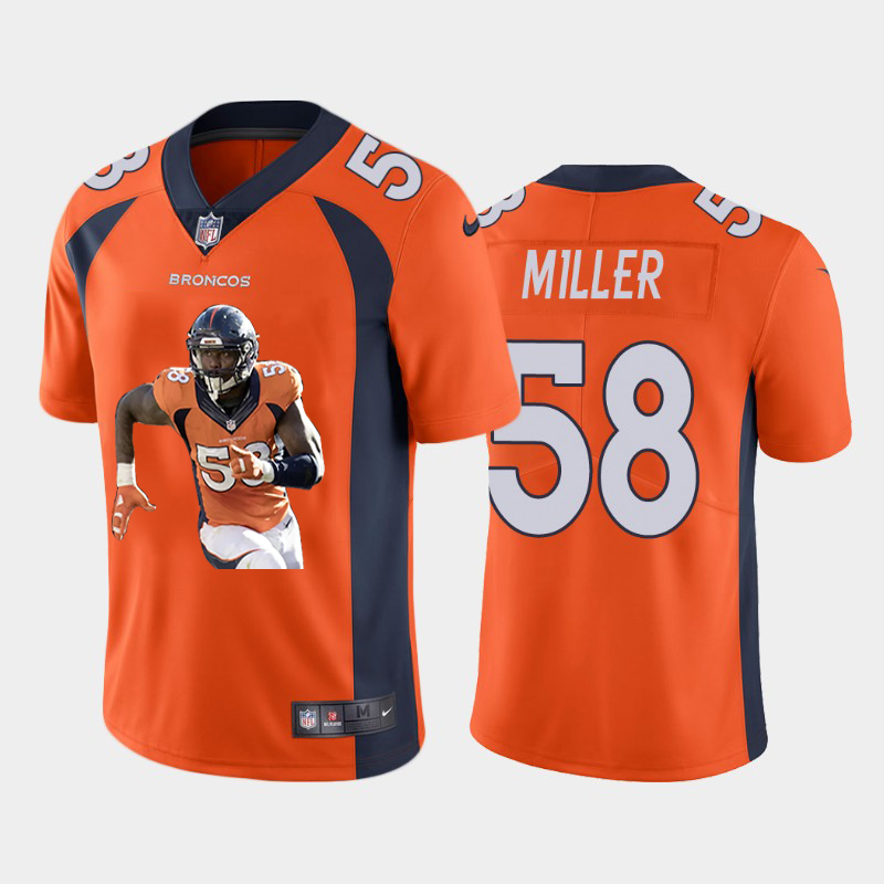 Denver Broncos #58 Von Miller Men's Nike Player Signature Moves Vapor Limited NFL Jersey Orange Denver Broncos #58 Von Miller Men's Nike Player Signature Moves Vapor Limited NFL Jersey Orange