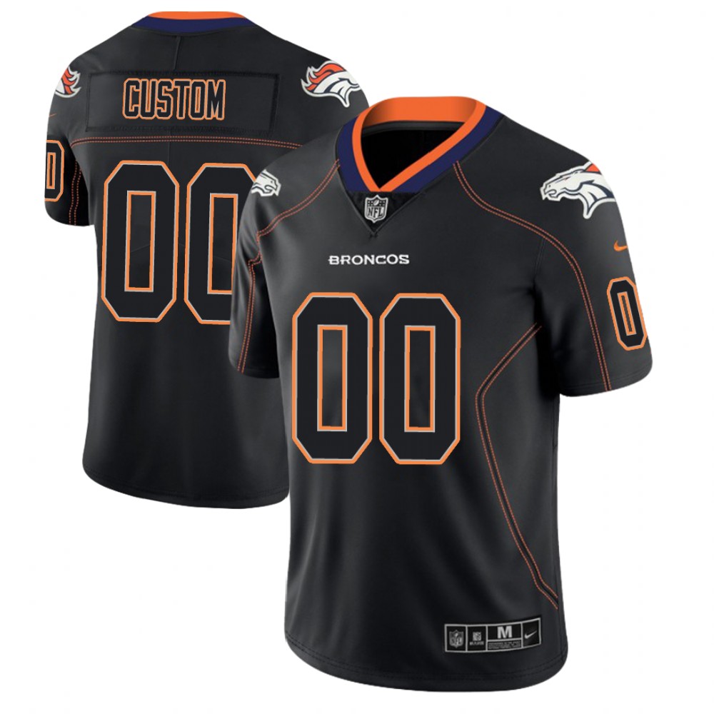 Denver Broncos Custom 2018 Lights Out Color Rush Limited Black Jersey Denver Broncos Custom 2018 Lights Out Color Rush Limited Black Jersey