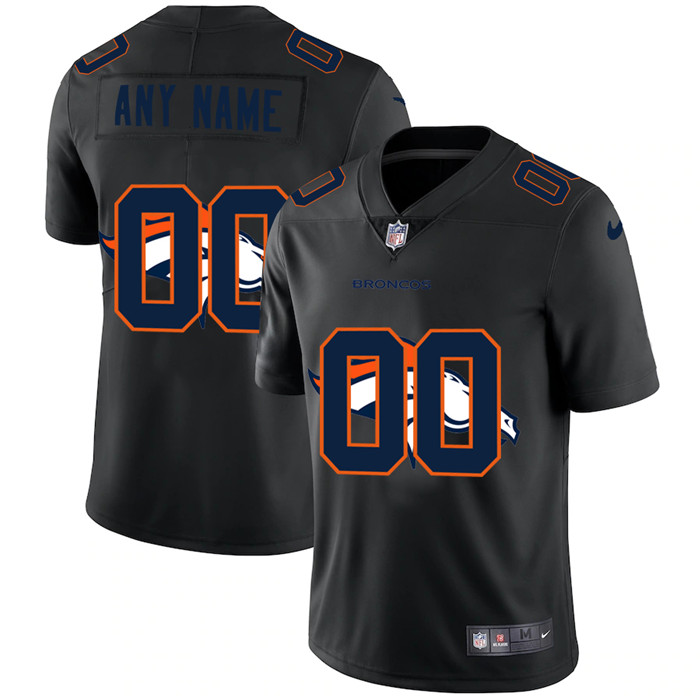 Denver Broncos Custom Men's Nike Team Logo Dual Overlap Limited NFL Jersey Black Denver Broncos Custom Men's Nike Team Logo Dual Overlap Limited NFL Jersey Black