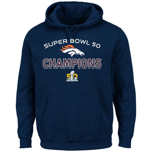 Denver Broncos Majestic Super Bowl 50 Champions Beyond Victory Hoodie Navy Denver Broncos Majestic Super Bowl 50 Champions Beyond Victory Hoodie Navy