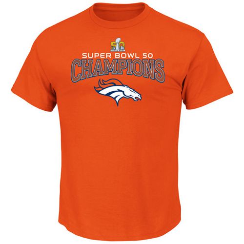 Denver Broncos Majestic Super Bowl 50 Champions Choice VIII T-Shirt Orange Denver Broncos Majestic Super Bowl 50 Champions Choice VIII T-Shirt Orange