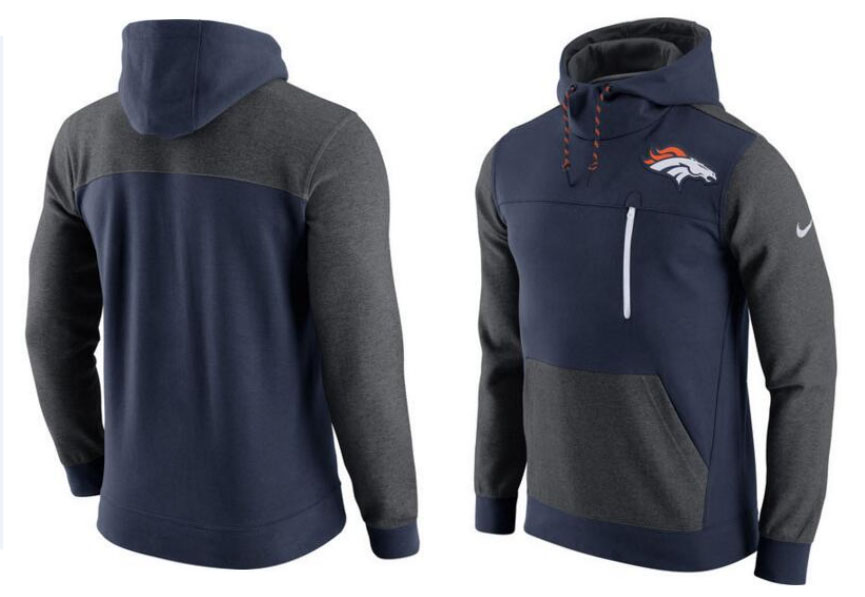 Denver Broncos Nike AV15 Fleece Pullover Hoodie Navy Denver Broncos Nike AV15 Fleece Pullover Hoodie Navy