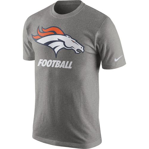 Denver Broncos Nike Facility T-Shirt Heathered Gray