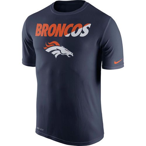 Denver Broncos Nike Navy Blue Legend Staff Practice Performance T-Shirt Denver Broncos Nike Navy Blue Legend Staff Practice Performance T-Shirt