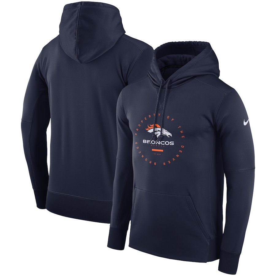 Denver Broncos Nike Sideline Property Of Wordmark Logo Performance Pullover Hoodie Navy Denver Broncos Nike Sideline Property Of Wordmark Logo Performance Pullover Hoodie Navy