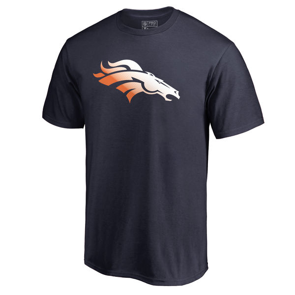 Denver Broncos Pro Line By Fanatics Branded Navy Big & Tall Gradient Logo T-Shirt Denver Broncos Pro Line By Fanatics Branded Navy Big & Tall Gradient Logo T-Shirt