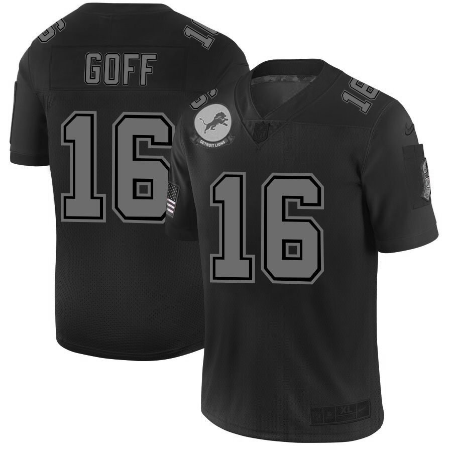 Detroit Lions #16 Jared Goff Men's Nike Black 2019 Salute to Service Limited Stitched NFL Jersey Detroit Lions #16 Jared Goff Men's Nike Black 2019 Salute to Service Limited Stitched NFL Jersey