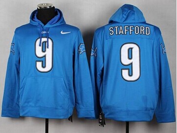 Detroit Lions #9 Matthew Stafford Blue Pullover NFL Hoodie Detroit Lions #9 Matthew Stafford Blue Pullover NFL Hoodie